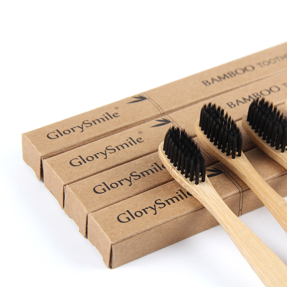 Bamboo Toothbrush Set - 1/4 unidades de escovas de dentes