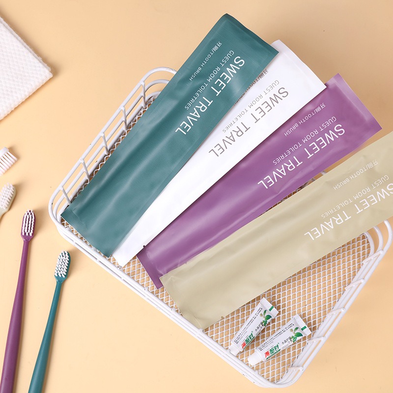 Bamboo Toothbrush Set - 100 pçs escova de dentes descartável